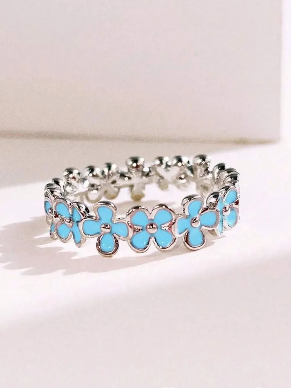 Blue flower Ring S1447